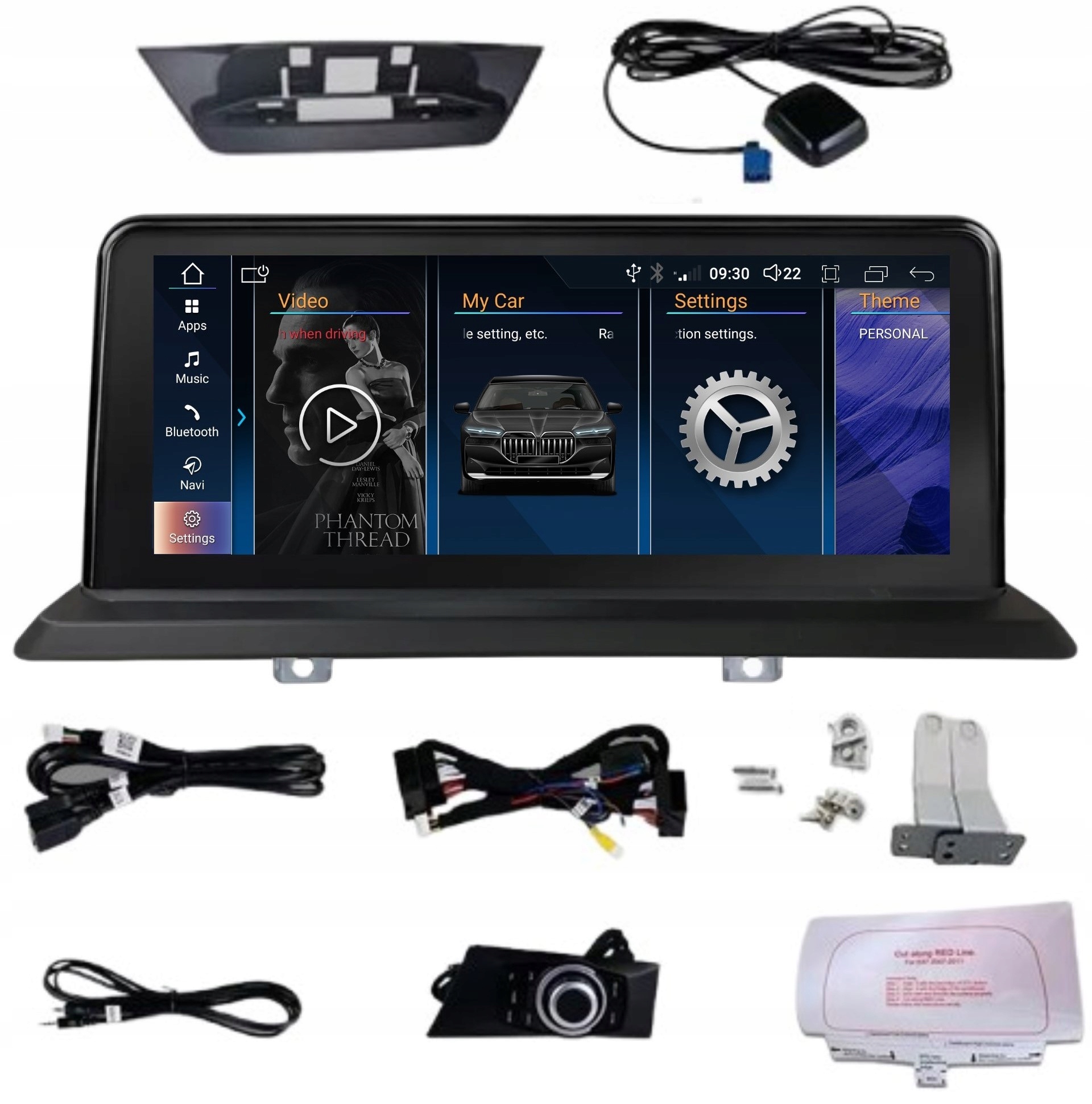 Rádio Navigácia Android Monitor Bmw Série 1 E87 E88 2/32 Gb Carplay Lte