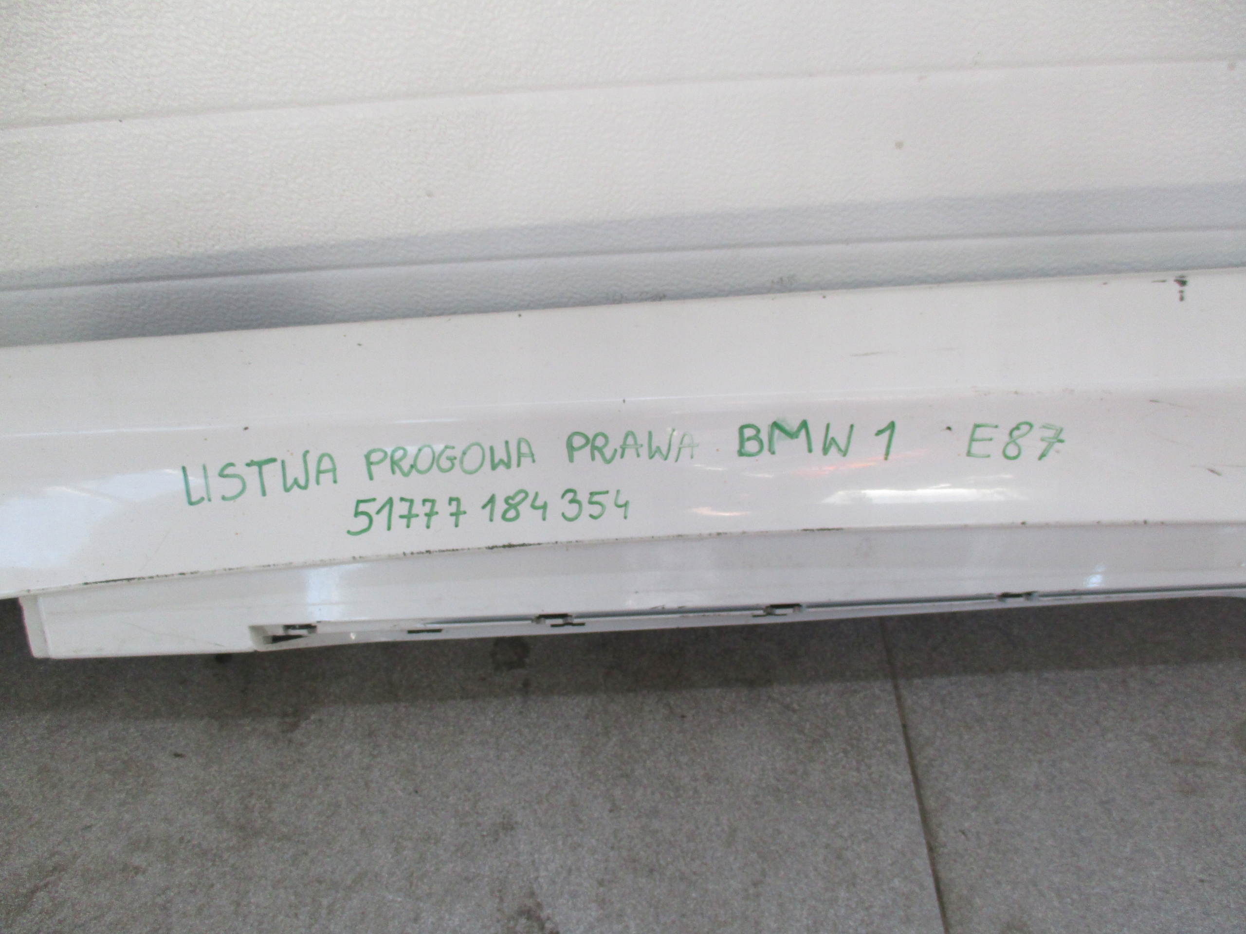 moulding threshold right BMW 1 E87 51777184354