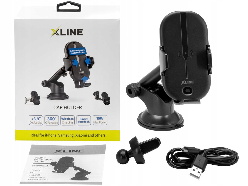 Uchwyt na telefon Xline CH501W Czarny