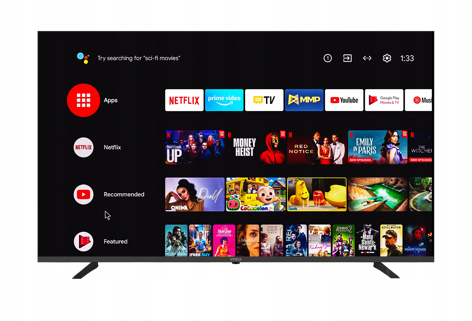 Telewizor LED 50" Smart TV 50UHD10K 4K UHD Android HDR10 QUAD CORE 2+3 lata