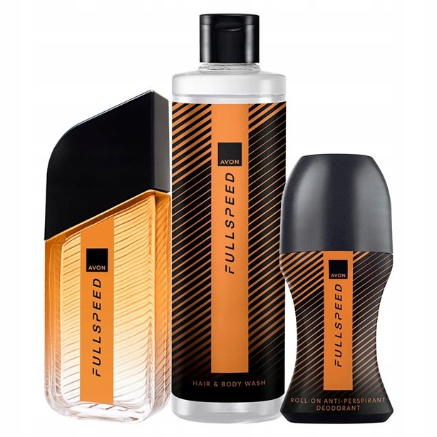 Zestaw kosmetyków Męski Avon Full Speed [Perfumy Roll-on Żel prysznic]