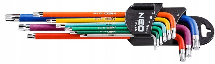 KLUCZE KOLOROWE SZESCIOKATNE IMBUS HEX TORX 18 SZT Producent code 09 512 09 518