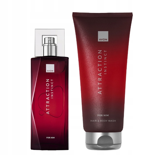 Avon Attraction Instinct Set for Him toaletní voda 75 Ml Gel 200 Ml