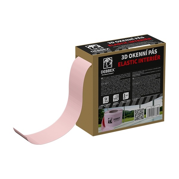 Den Braven 3D okenní pás Elastic Interiér parotěsná páska 25 m 100 mm