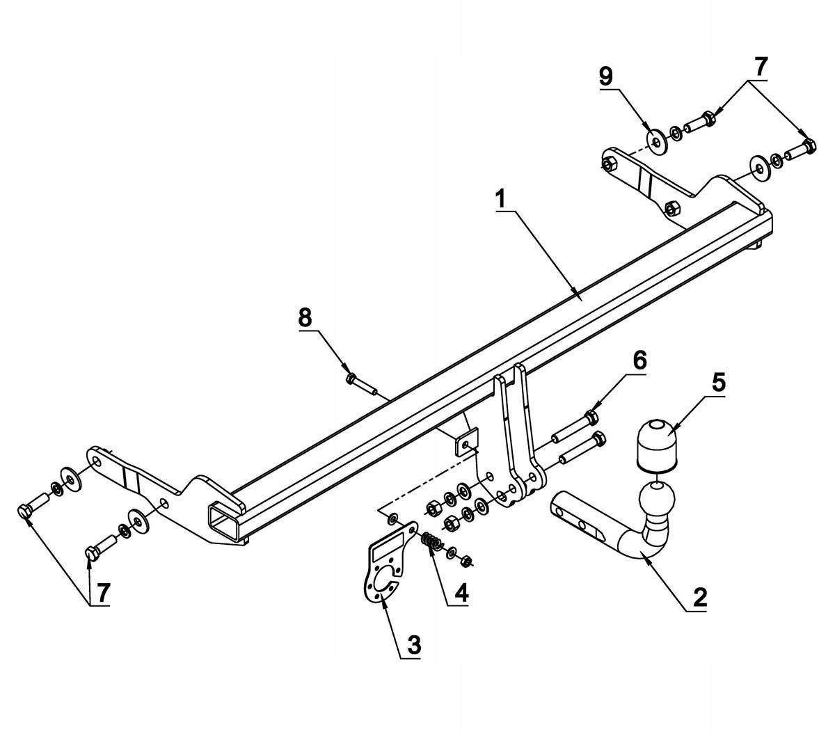 Hak holowniczy VOLKSWAGEN POLO VI 2017- Producent Auto-hak