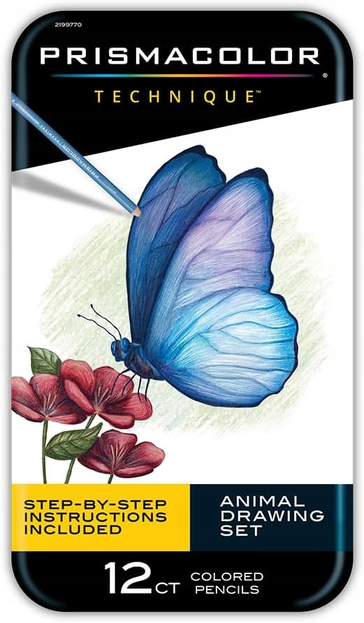 Pastelky 12 barev Prismacolor Technique kurz kreslení zvířat