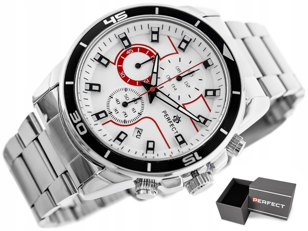 

Zegarek Męski Perfect Nuke Chronograf +box Grawer