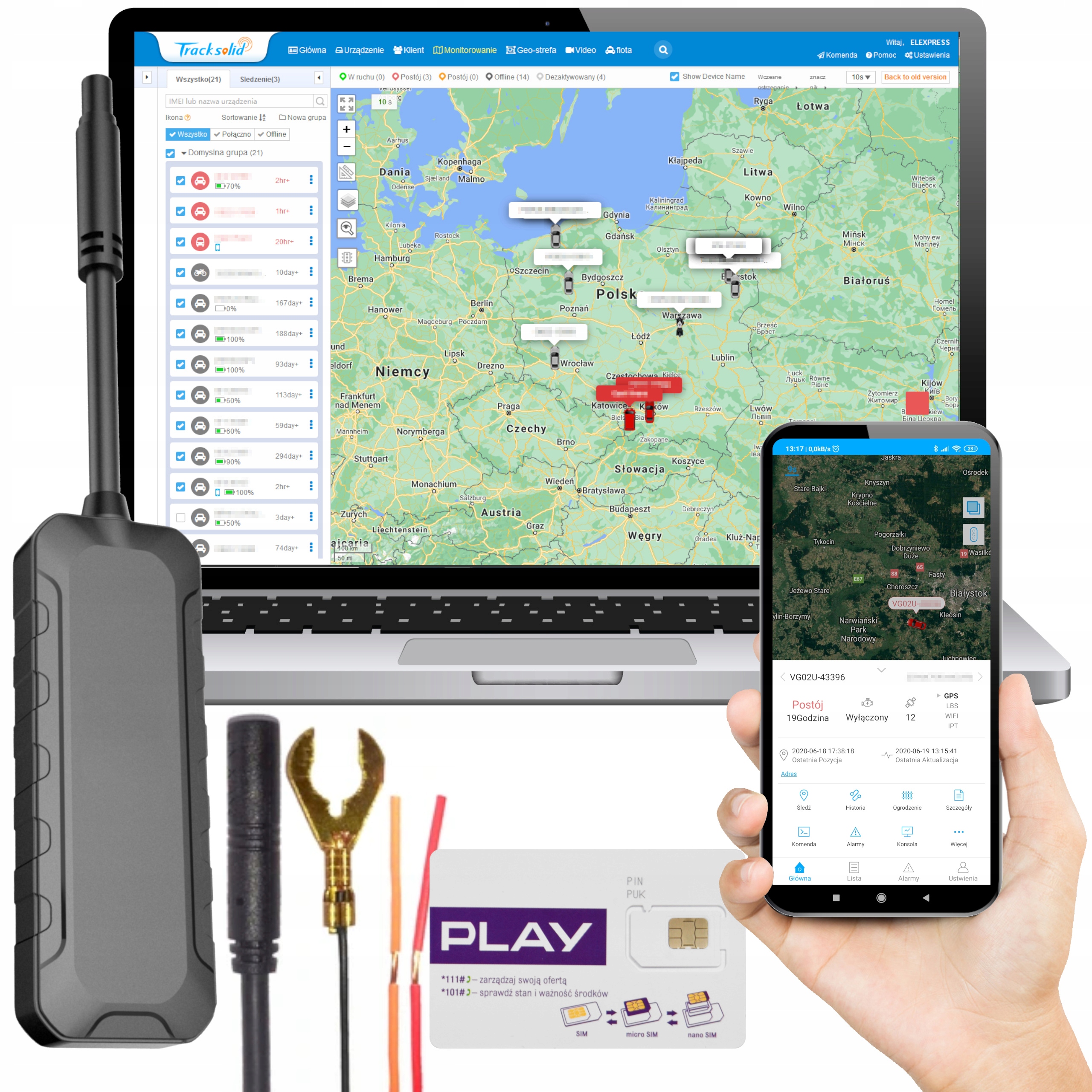 

Lokalizator Gps Mini Nadajnik Karta Sim Serwer