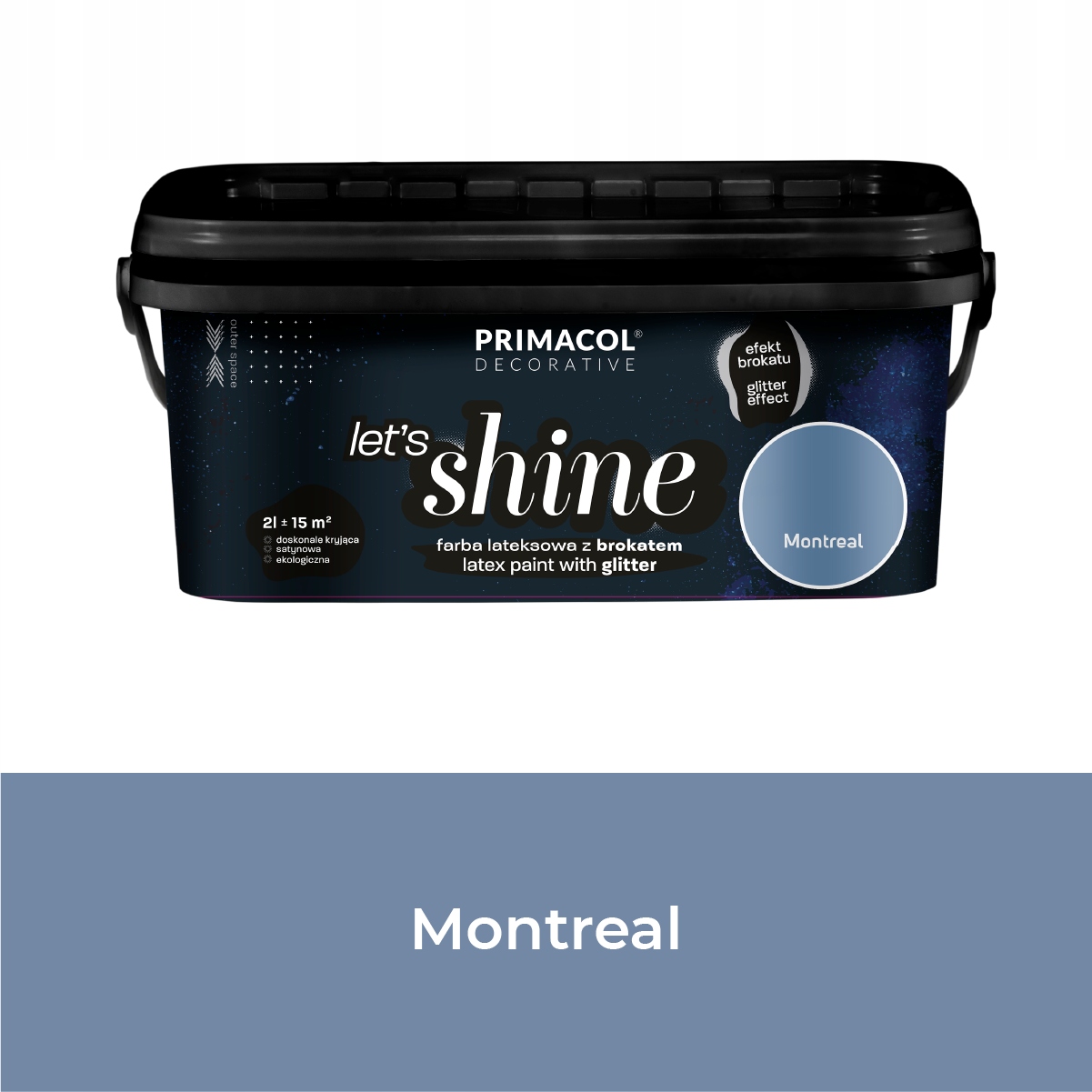 Primacol Let's Shine Dekorativní Barva Se Třpytkami Montreal 2L Modrá