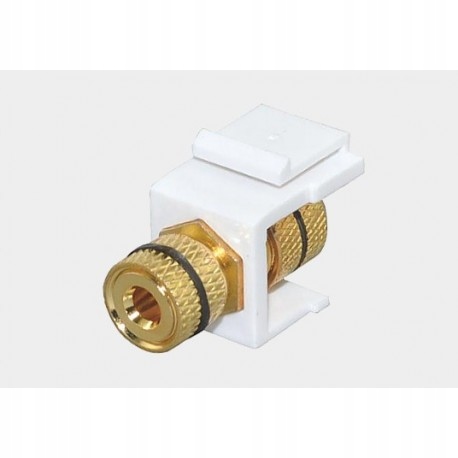 Wkład do patchpanela adapter keystone łącznik gniazdo podwójne typu banan