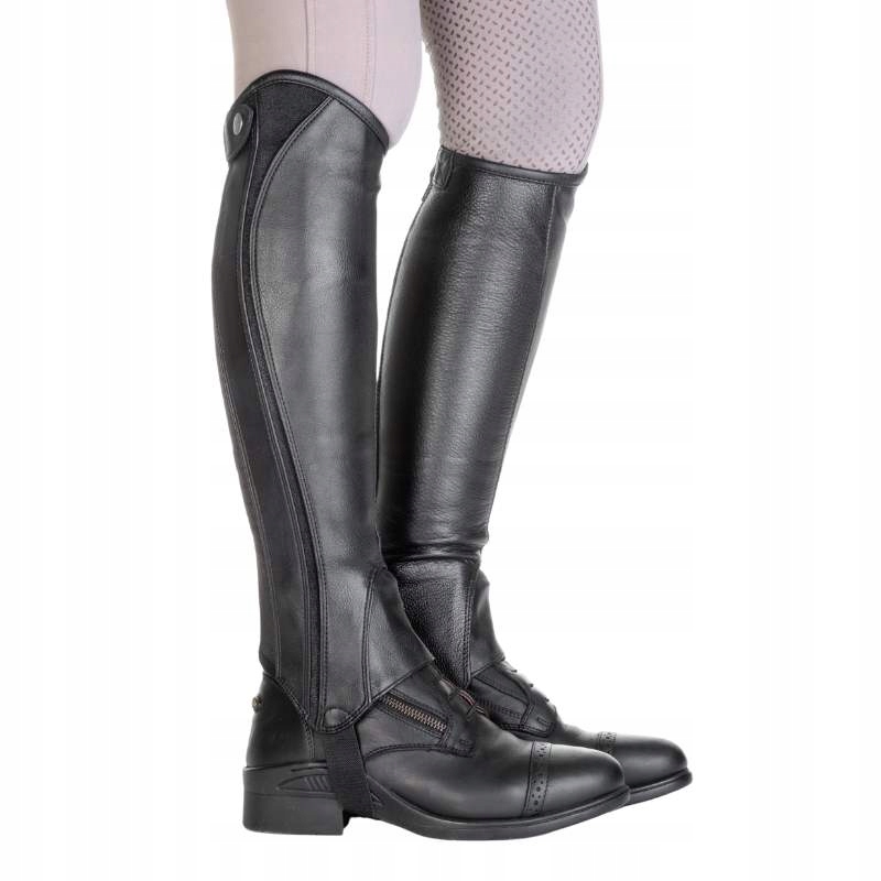 Czapsy miekkie z imitacji skóry Combi Fashion Kavalkade czarne M