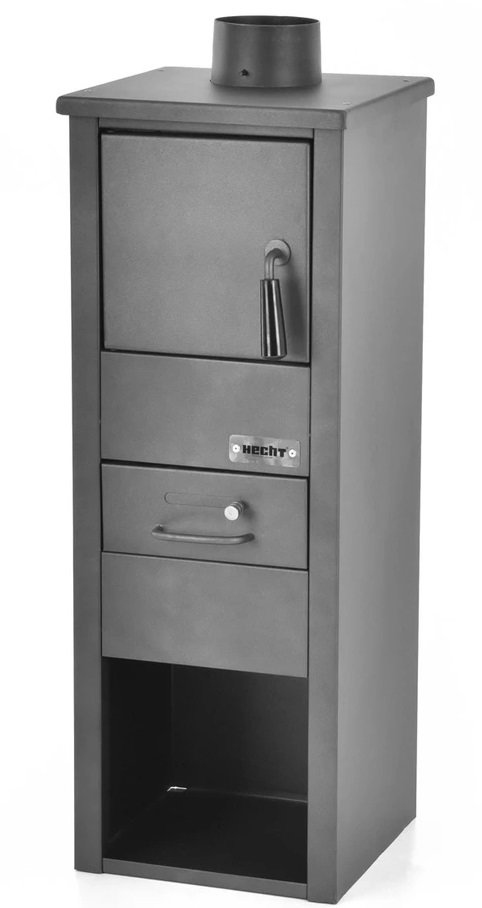 PIEC STALOWY KOMINEK KOZA HECHT SPARKLIS KLASA A MOC57kW WYŁOŻONY SZAMOTEM Głębokość 36 cm