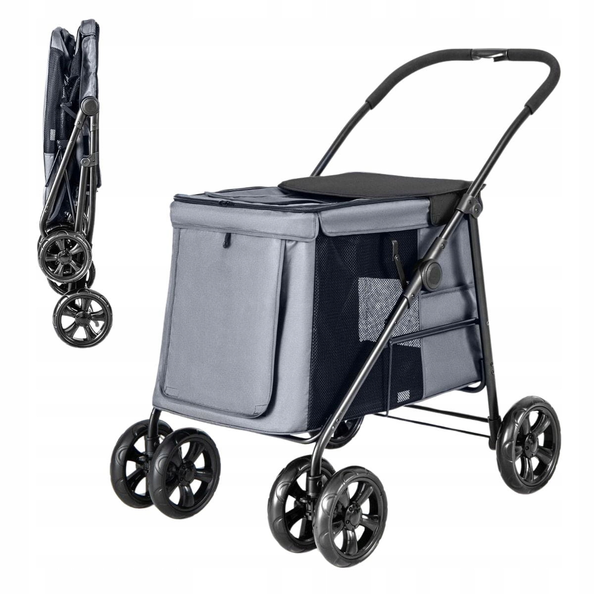 Levně Skládací kočárek pro malá zvířata Přepravka pro malá zvířata