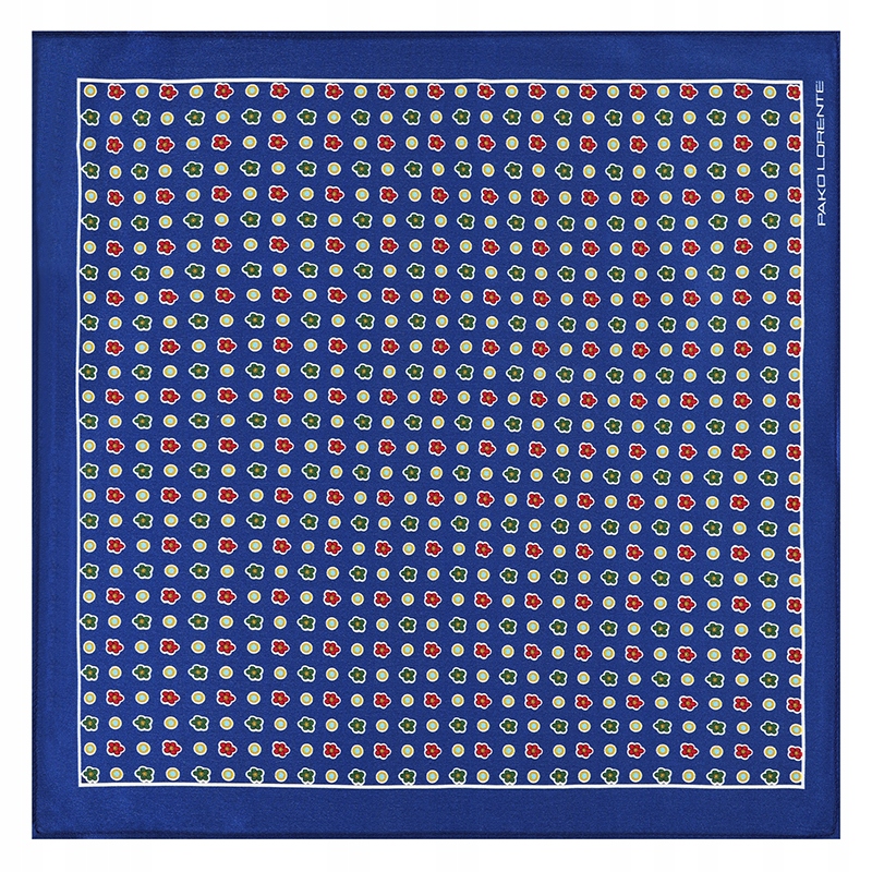 Tmavě modrý hedvábný pánský kapesníček s mikrovzorkem Pako Lorente One Size