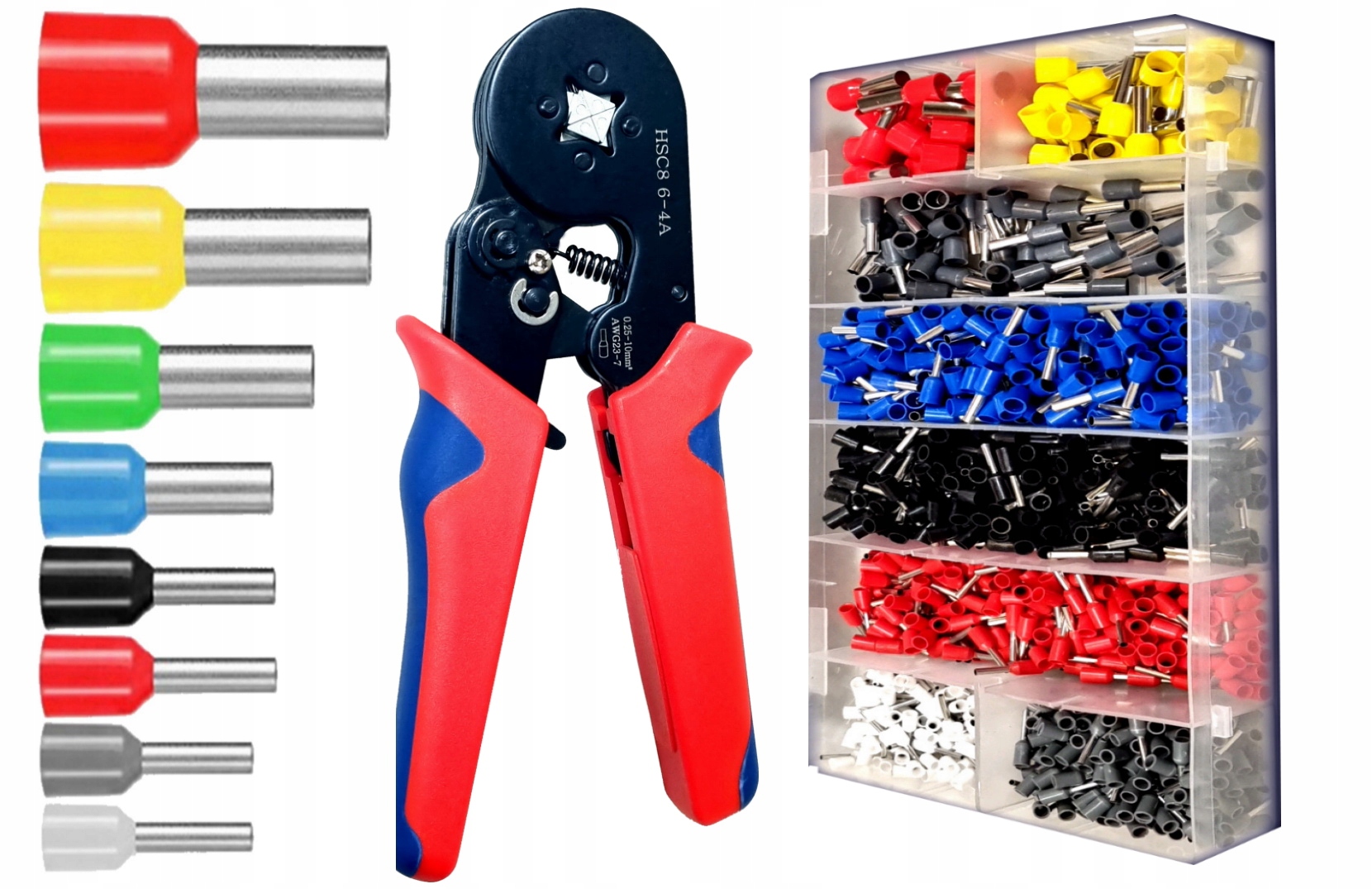 Praska Do tulejek Kabli Zaciskarka 1200 Końcówek