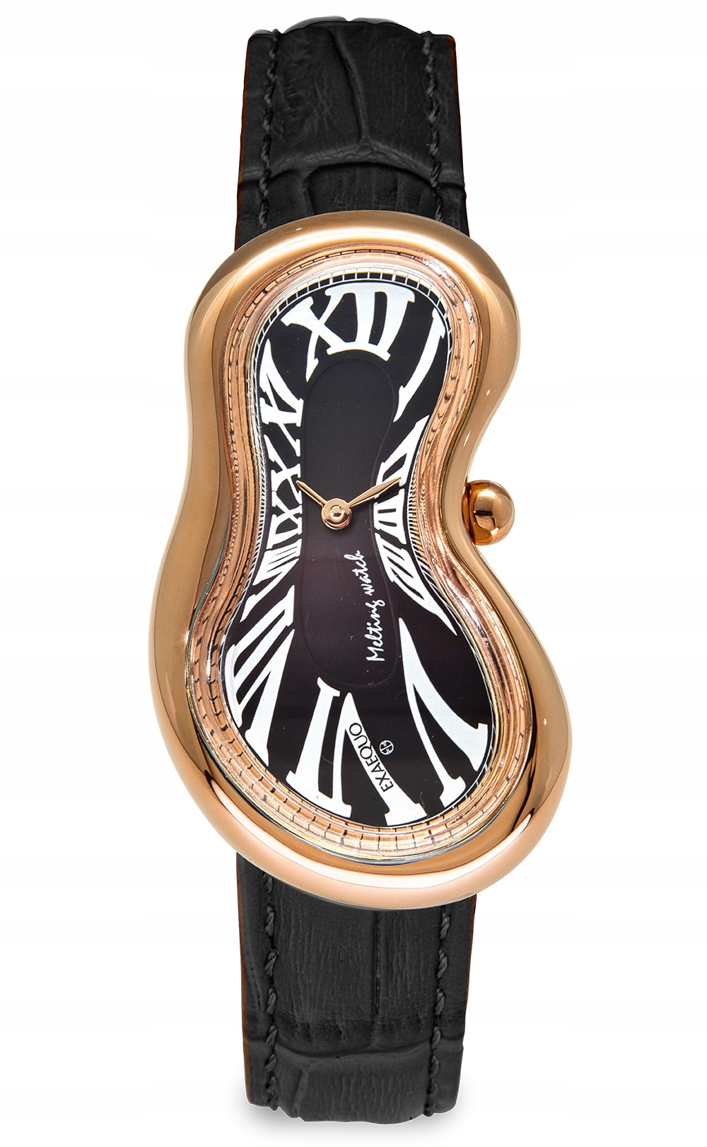 Nové Originální dámské hodinky Exaequo EX0003.0001 Melting Watch, černé