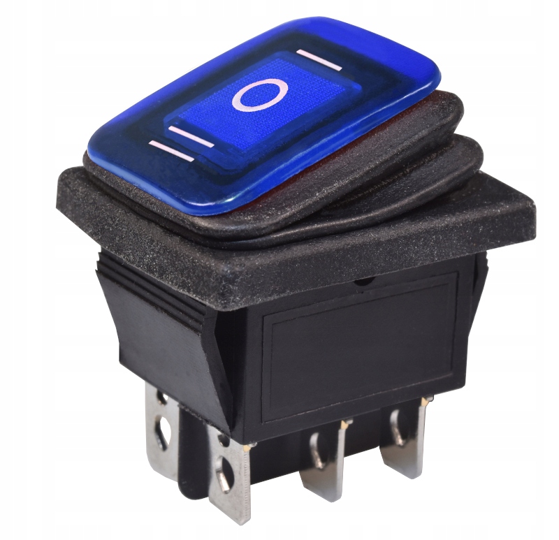 

Przełącznik duży potrójny KCD5-AC 230V niebieski