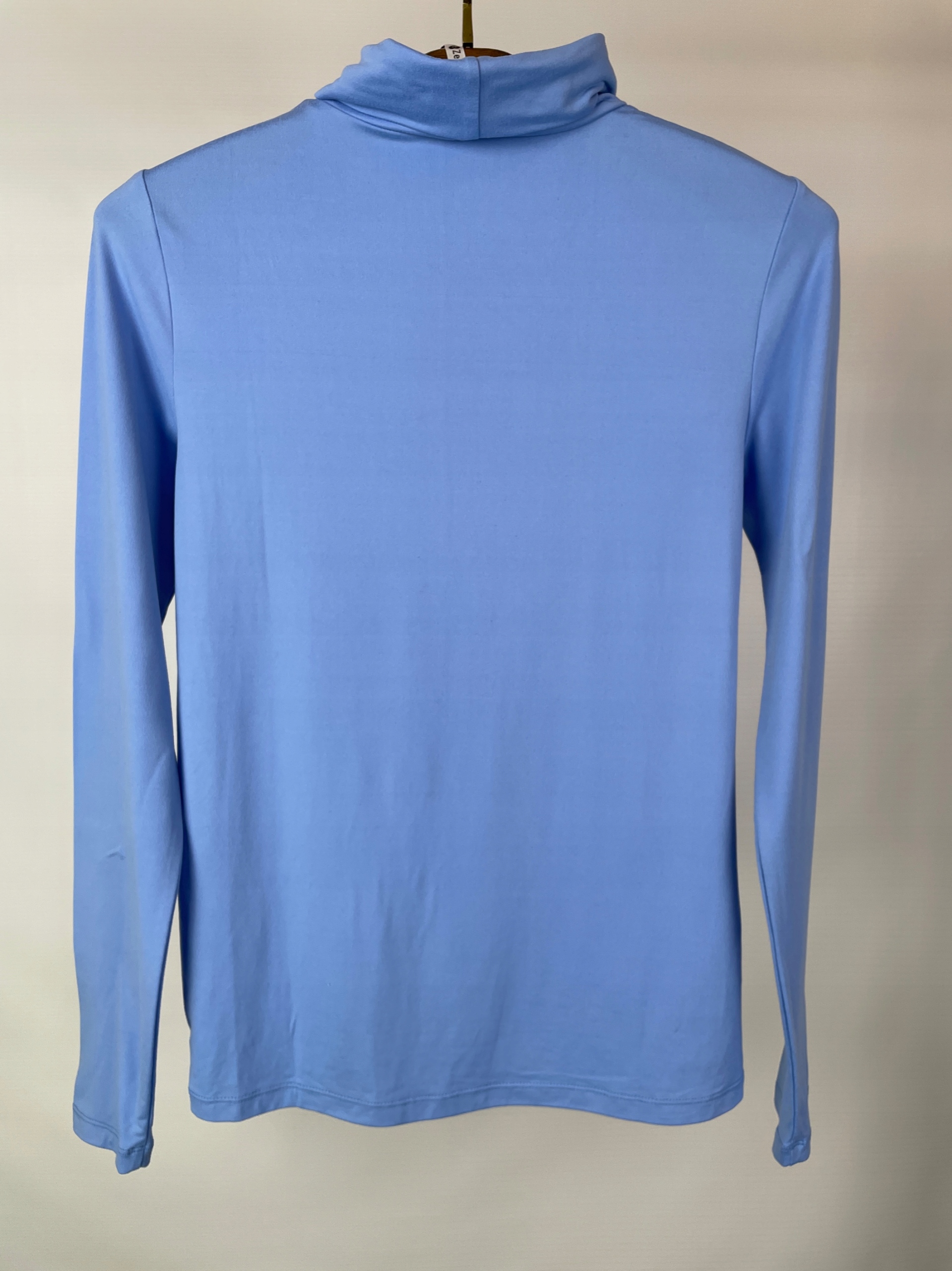 Golf damski niebieski gładki basic casual ZENGJO r. M Rękaw długi rękaw