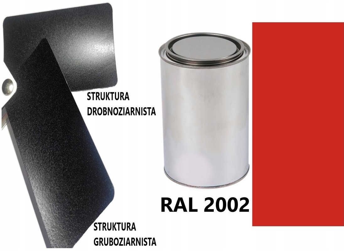 STRUKTURA DROBNOZIARNISTA RAL 2002 PÓŁPOŁYSK DO PLASTIKU METALU AKRYL 1L