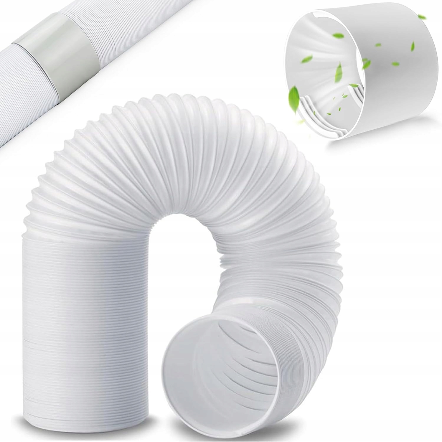 Elastyczny Wąż Powietrza Wylotowego z adapterem 2m 15mm Klimatyzator Okap