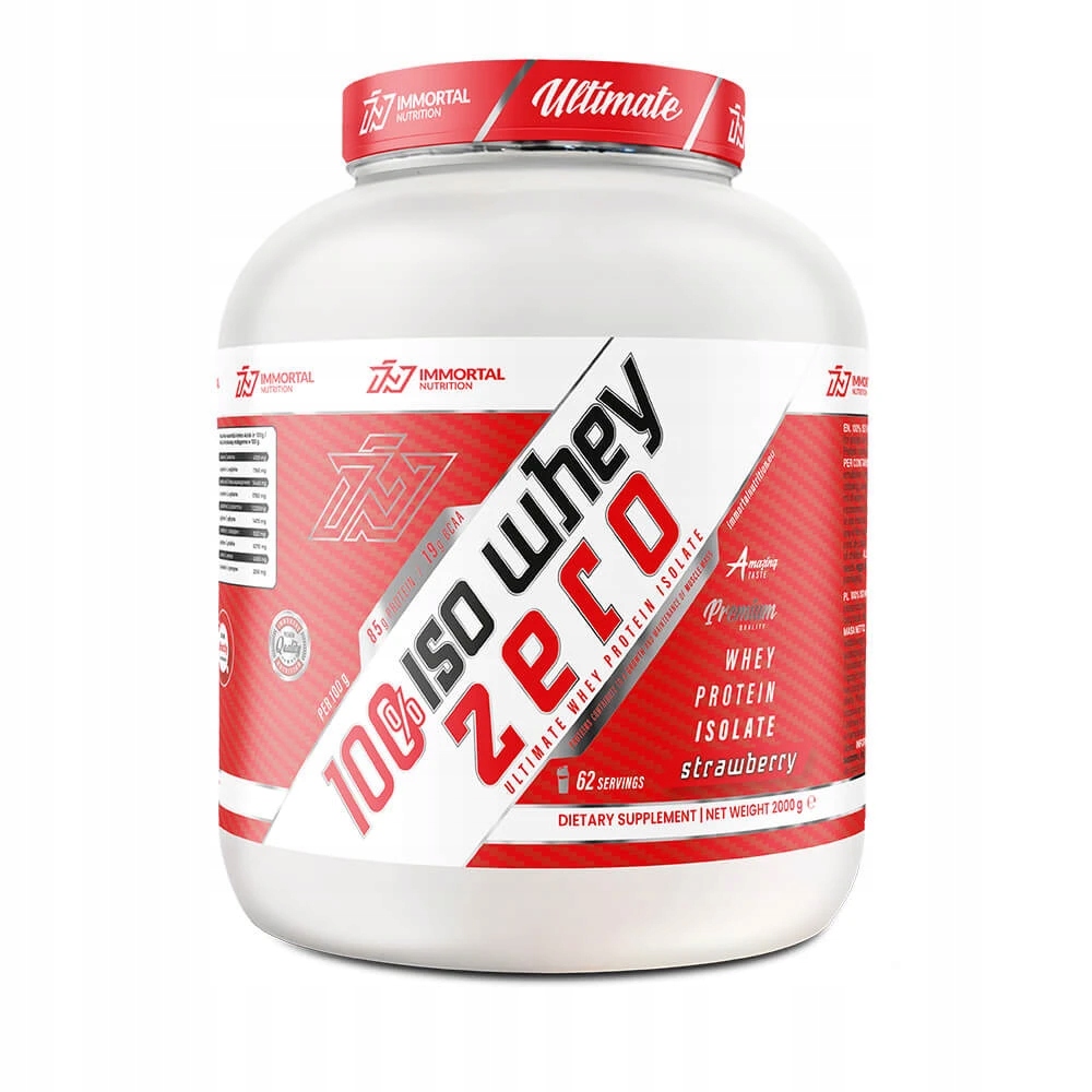 Immortal Iso Whey Zero 2000g Protein Bílkovina Izolát Wpi 2KG Svalová Hmota