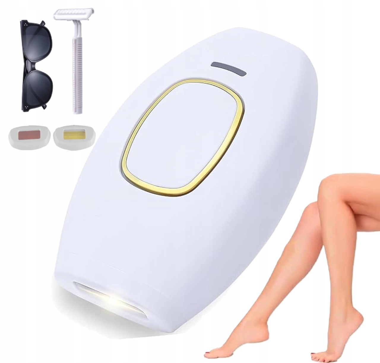 Depilator Laserowy Ipl Do Włosów Twarzy Ciała Bikini Depilacja Bezbolesny