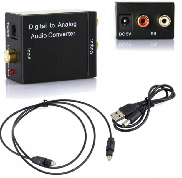 

Konwerter Optyczny Toslink Coaxial Na 2x Cinch Rca