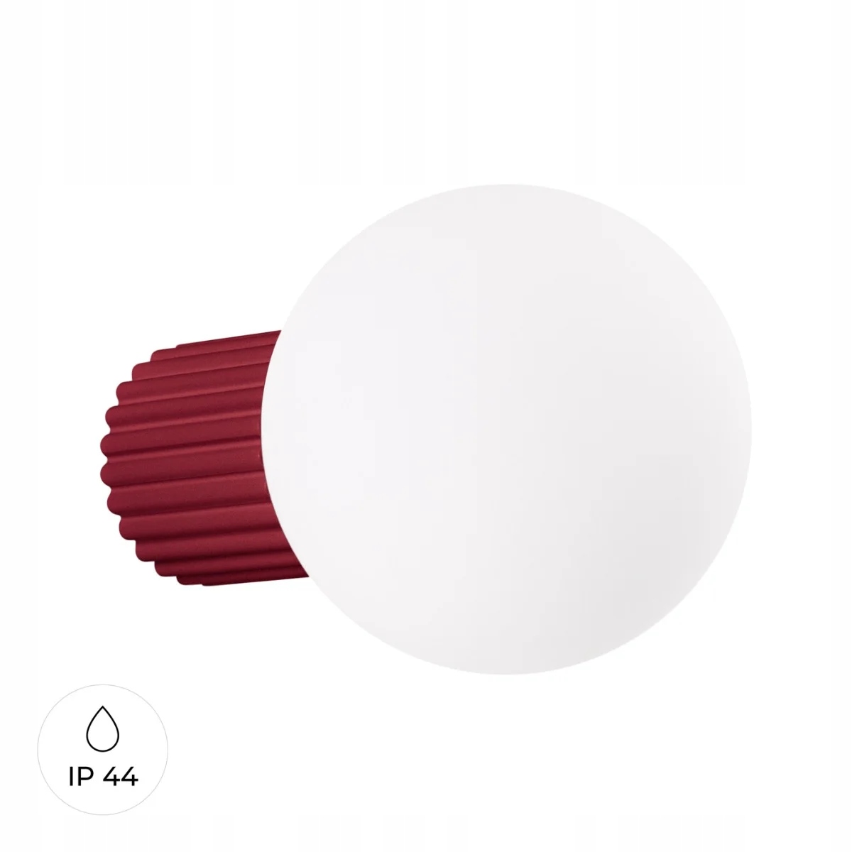 Sollux Lighting Nástěnné svítidlo Halo Burgund IP44 G9 8W Skleněná nástěnná koule