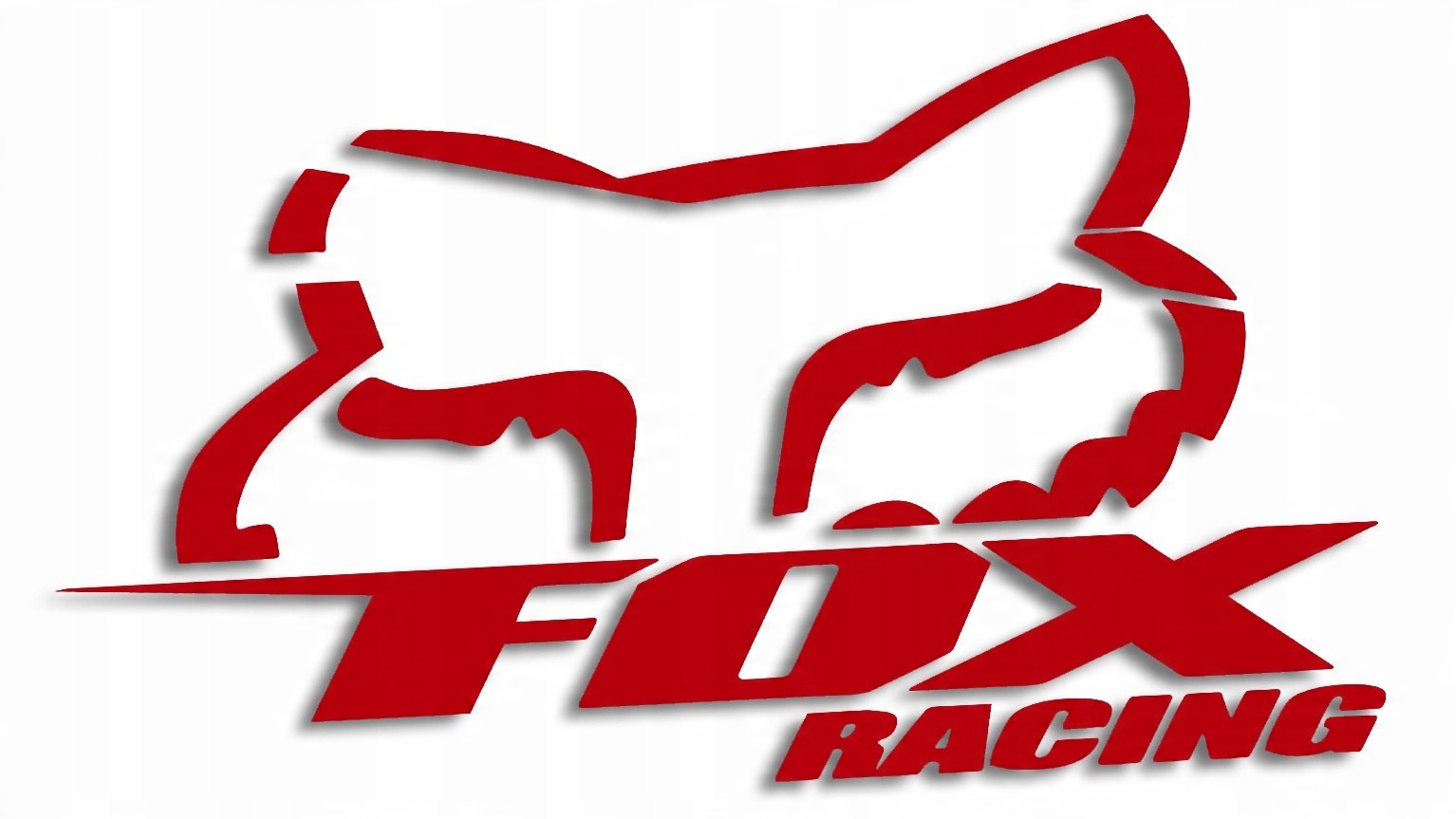 

Wycinana naklejka Fox Racing czerwona
