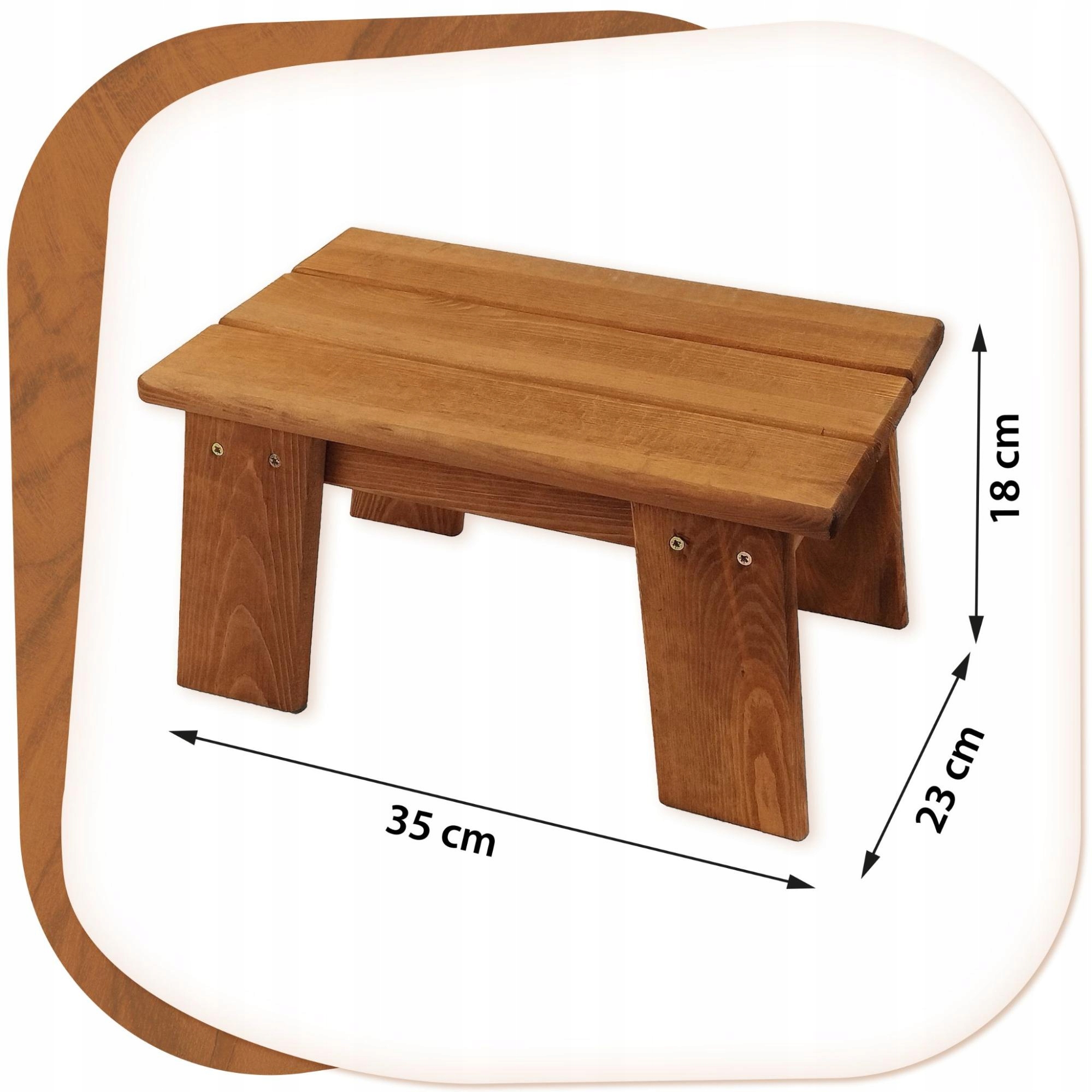 STOŁEK TABORET MAŁY DREWNIANY STOŁECZEK KUCHENNY PODEST RYCZKA Marka bez marki