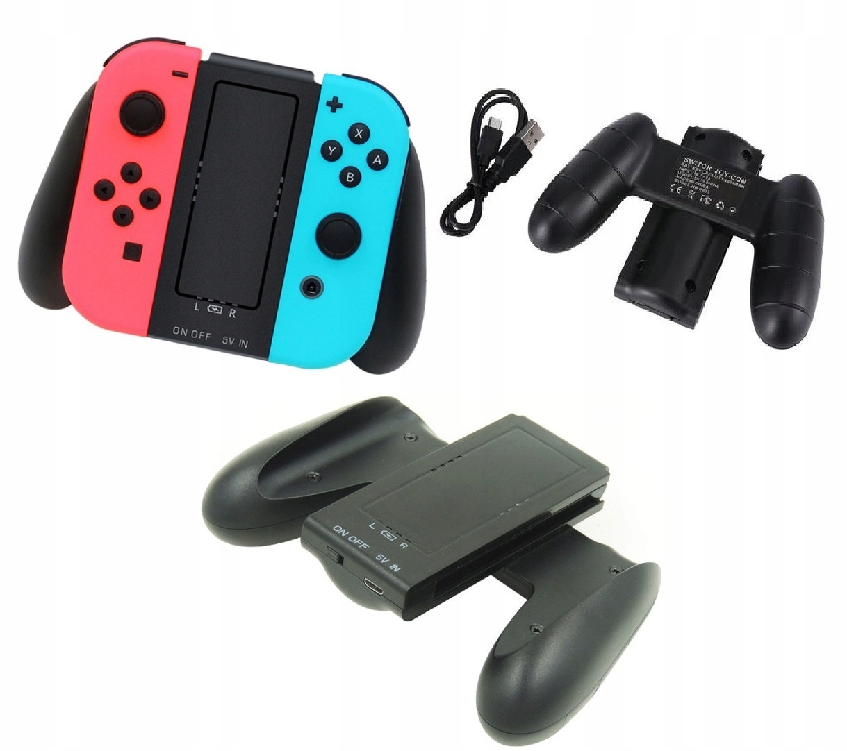 Ładowarka Handgrip do Joy-Con Nintendo Switch /NS OLED 2000mAh z kablem