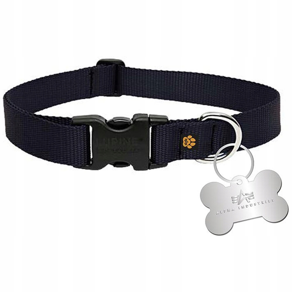 Levně Obojek pro psa Alpha Industries Basic Dog-Tag Collar Black S
