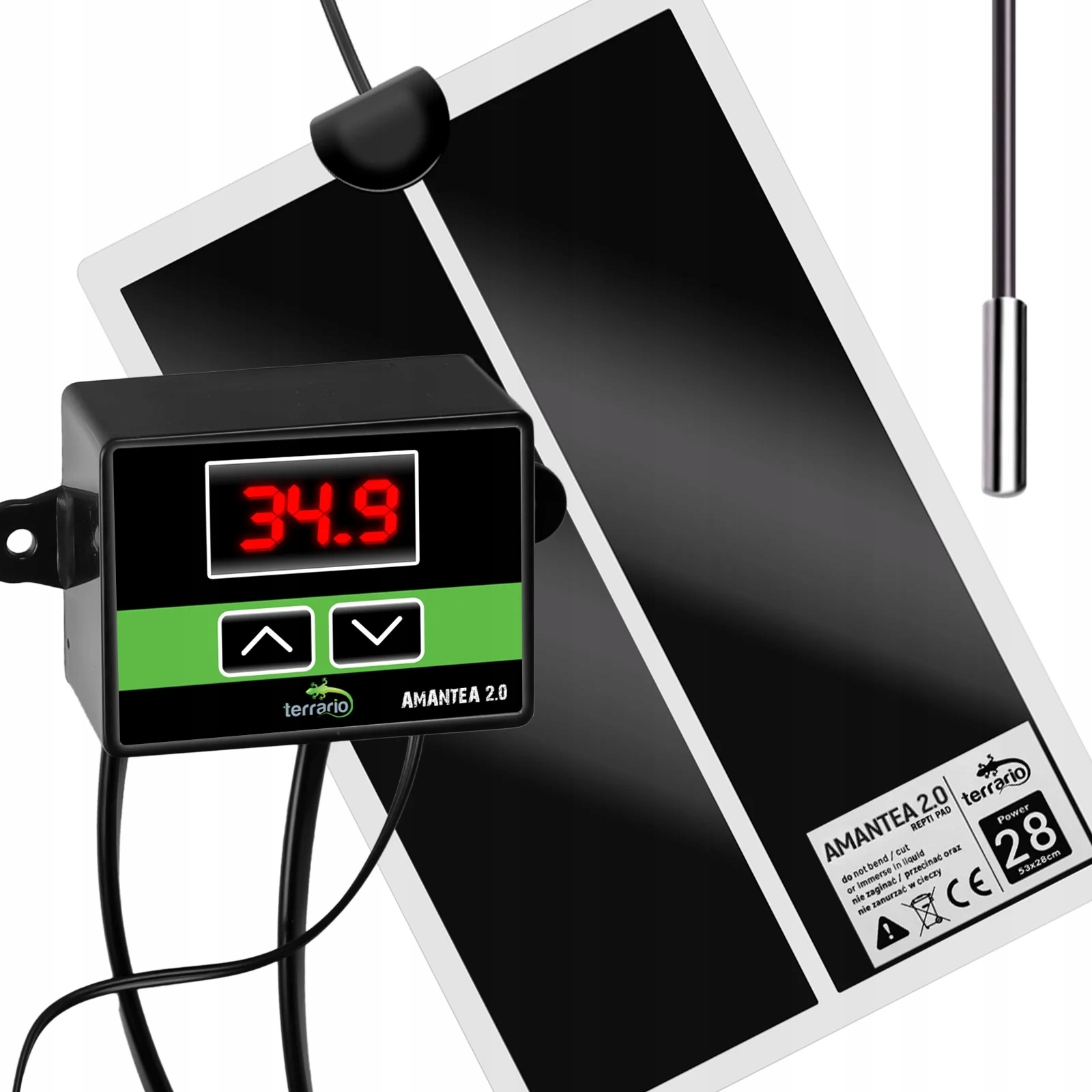 Vyhřívací Podložka Do Terária Termostat Sonda Topení Pro Plazy 28W