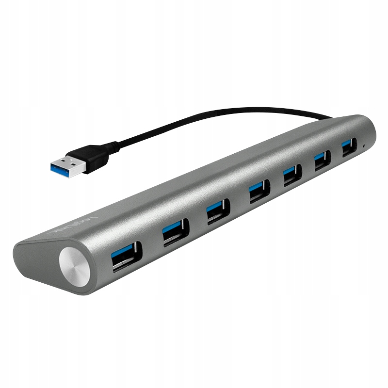 Usb 3.0 Hub Aktivní LogiLink 7 Portový Aluminiový Rychlý 5Gbs Rozbočovač