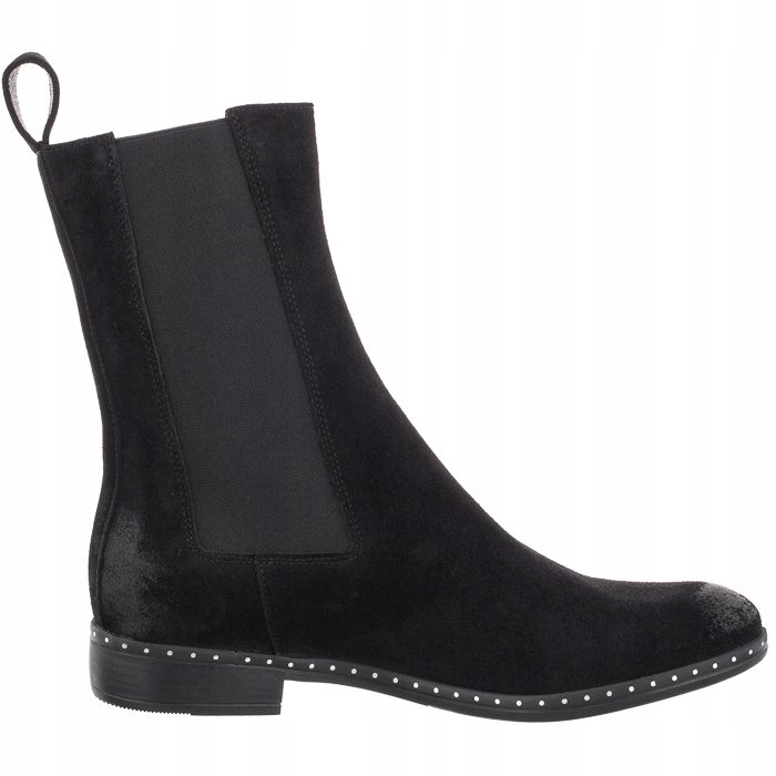 černé vysoké kotníkové boty s koženými botami Carinii 36