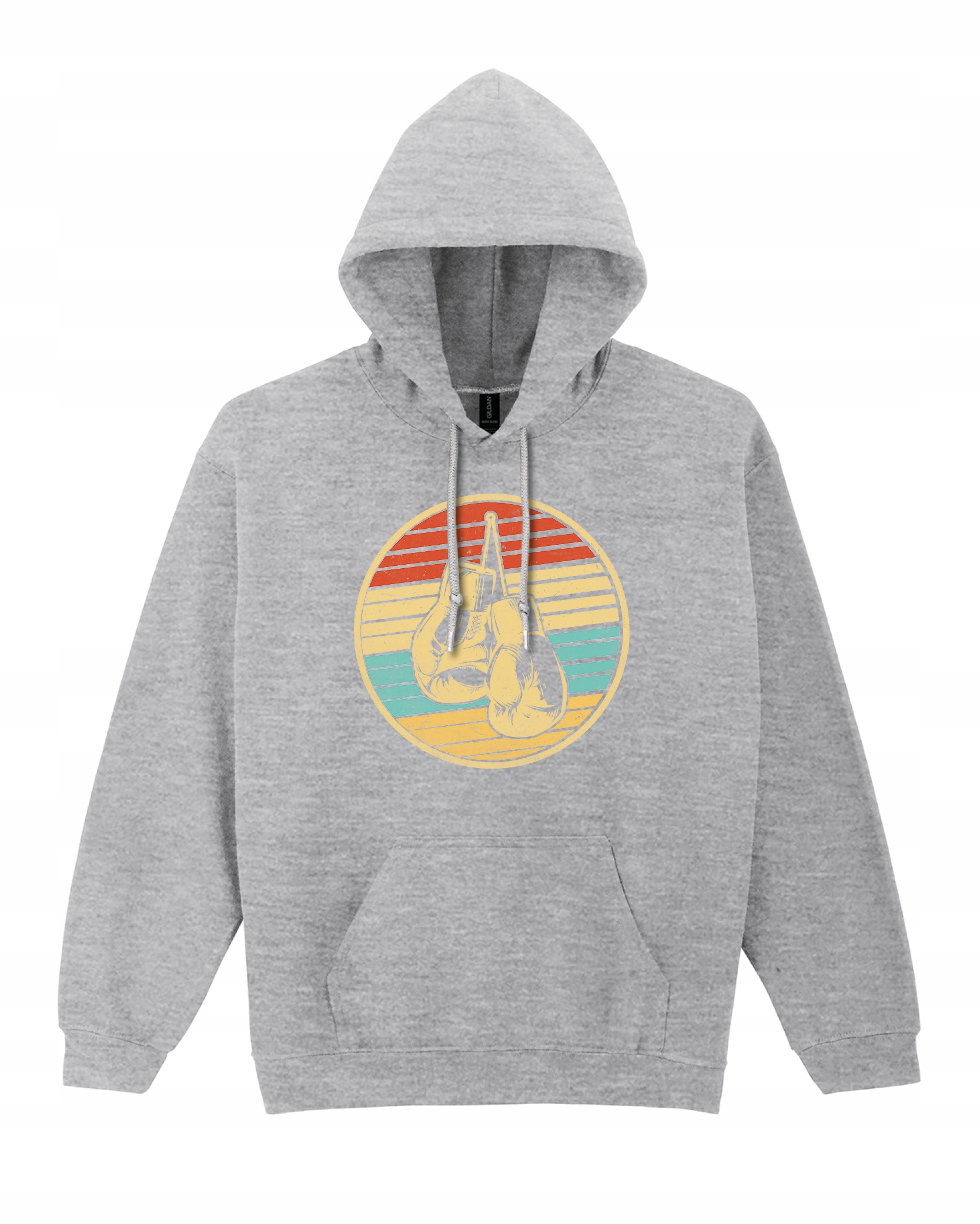 Mikina na box Rukavice Oldschool pro Trénink Sportovní posilovna Šedá XXL