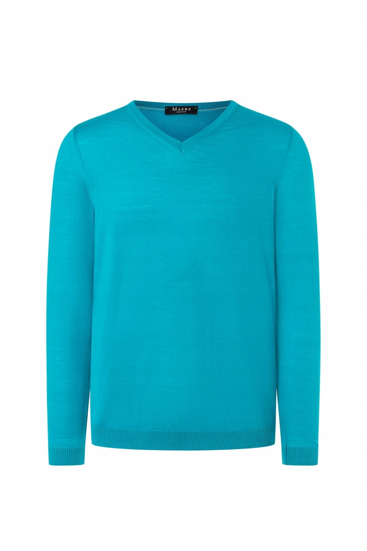 Pánský Modrý Hladký Svetr S Výstřihem Do V 52 6 Ea