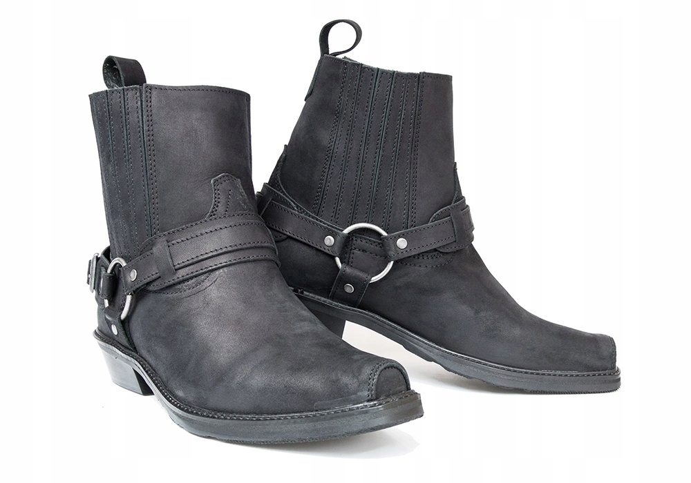 SKÓRZANE BUTY MOTOCYKLOWE KOWBOJKI MATOWE r 44 HIT