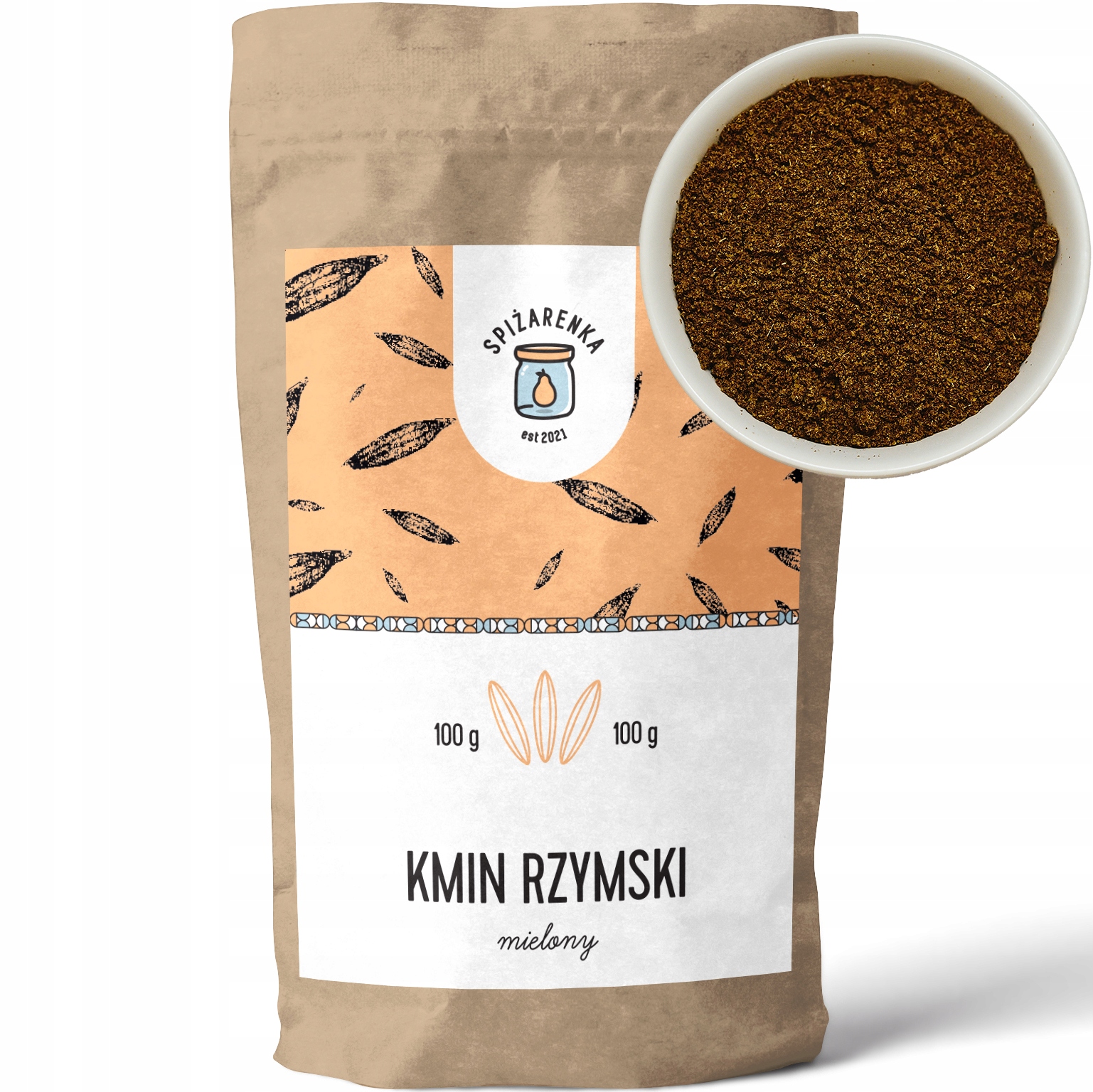 Levně 5x Římský Kmín Mletý kumín Cumin koření Indie Velký Balíček -spiżarenka