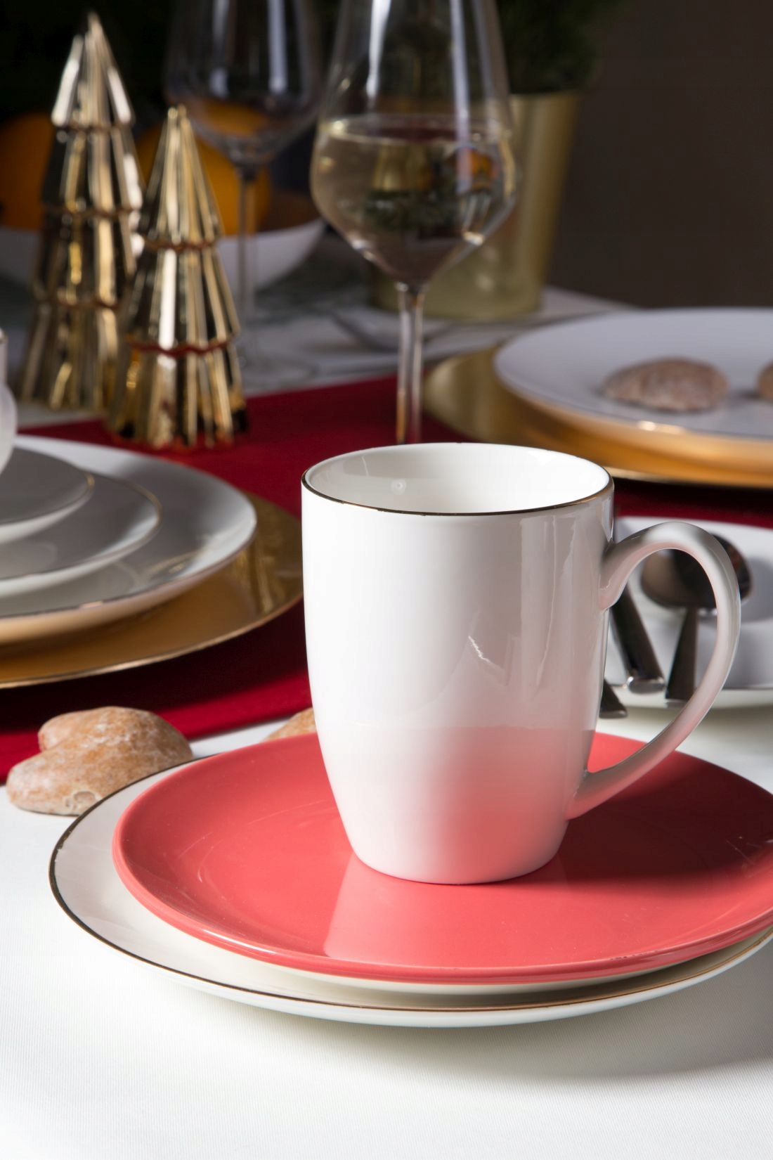 Kubki do kawy porcelanowe Altom Design Bella 320 ml zestaw 6 sztuk Materiał wykonania porcelana