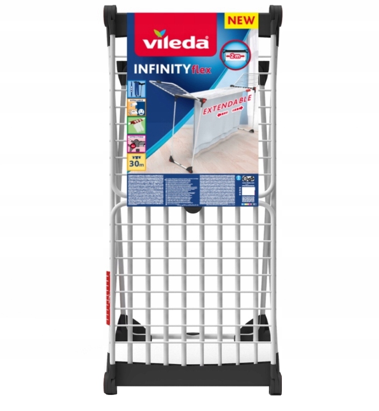 SUSZARKA NA PRANIE UBRANIA XXL VILEDA INFINITY FLEX 3m ROZSUWANA Model SUSZARKA NA PRANIE VILEDA INFINITY FLEX