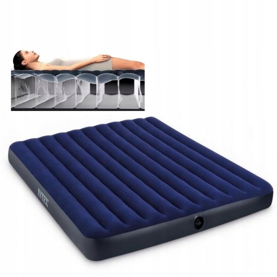 Duży Materac Dmuchany Łóżko 2 Osobowe 203x183