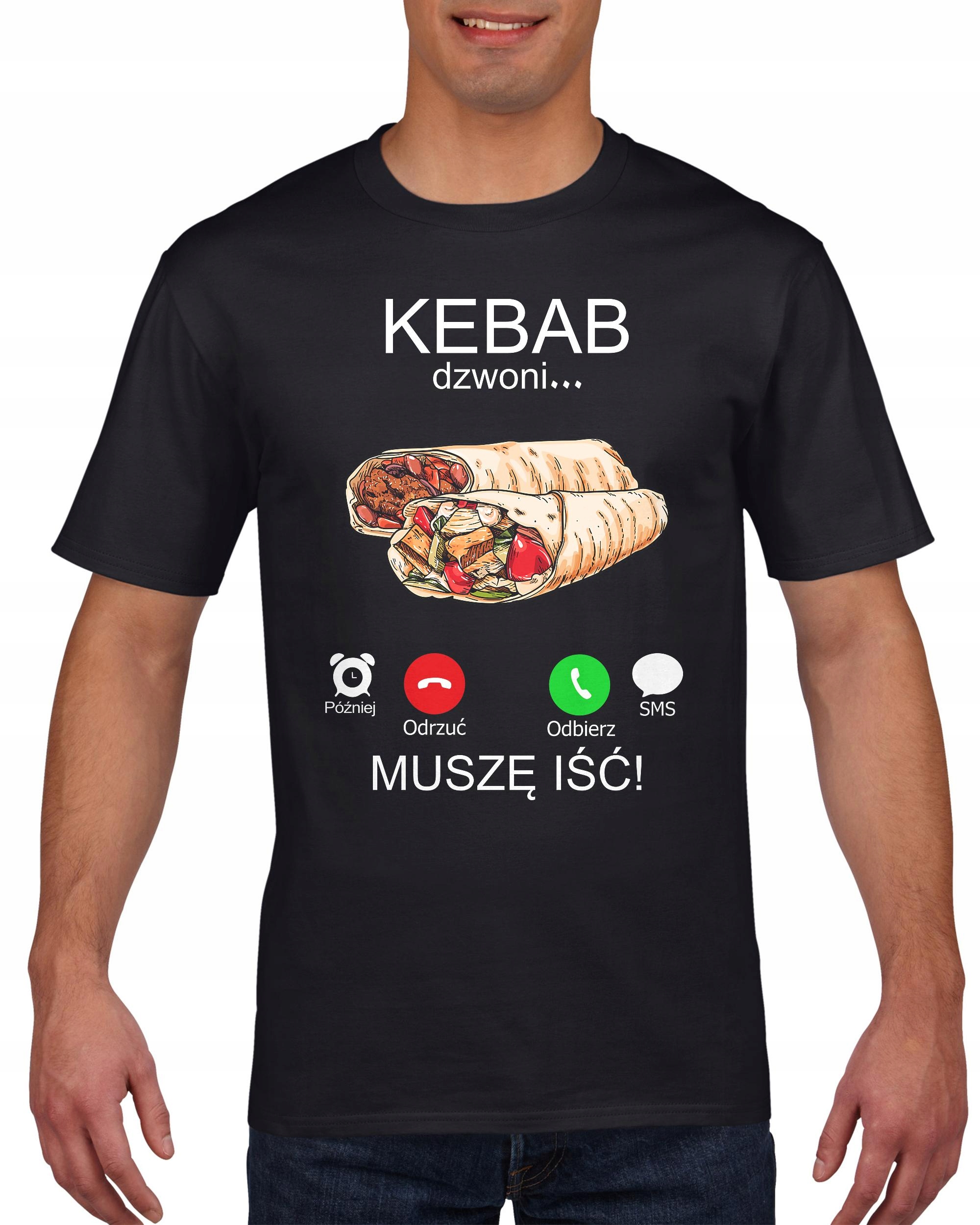 

Koszulka męska Muszę Iść Kebab Dzwoni XL