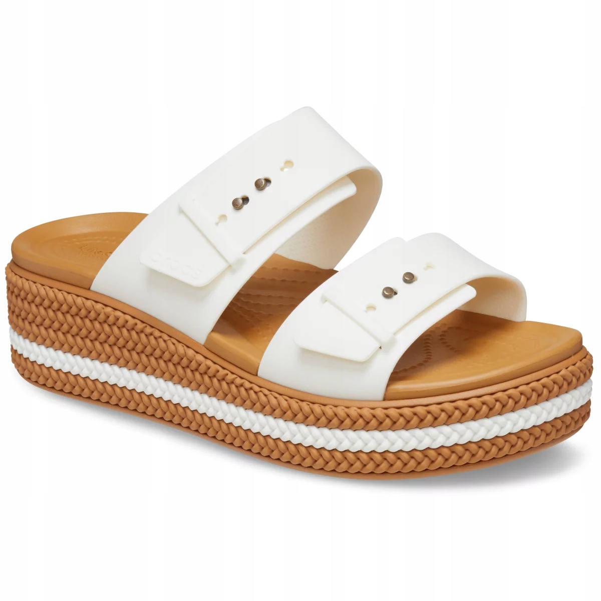 Crocs Lehké dámské sandály na klínku Brooklyn Woven Buckle 39-40