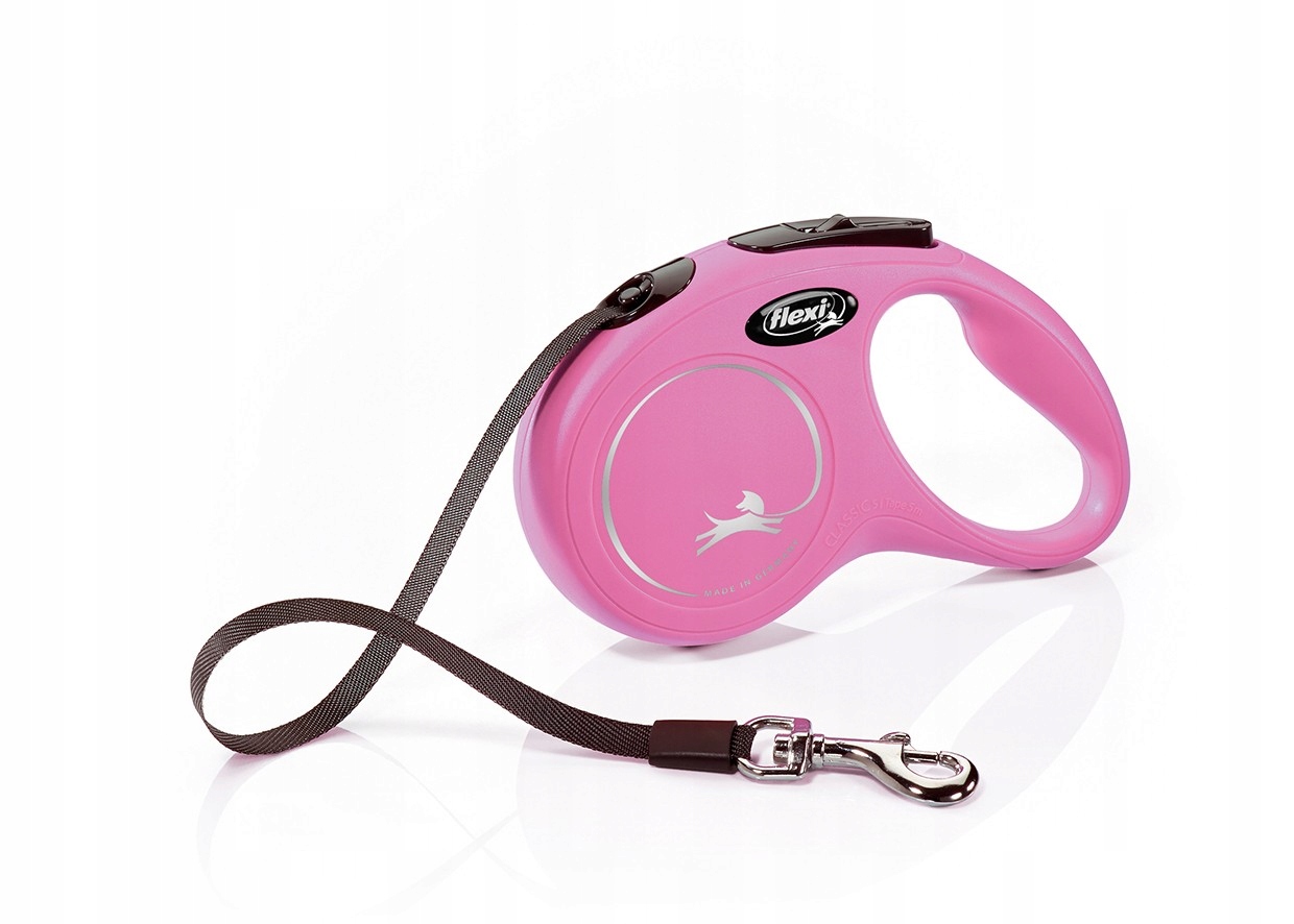 

Flexi New Classic S taśma, 5m, do 15kg różowa