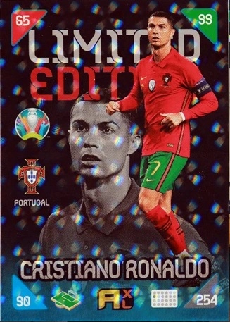 Ronaldo Limited Edition 2020 Euro 2021 Kick Off panini karty piłkarskie
