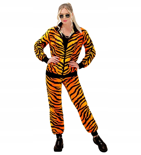 Kostým Teplákovka Tygr Pásky Disco 80. Léta Velikost L