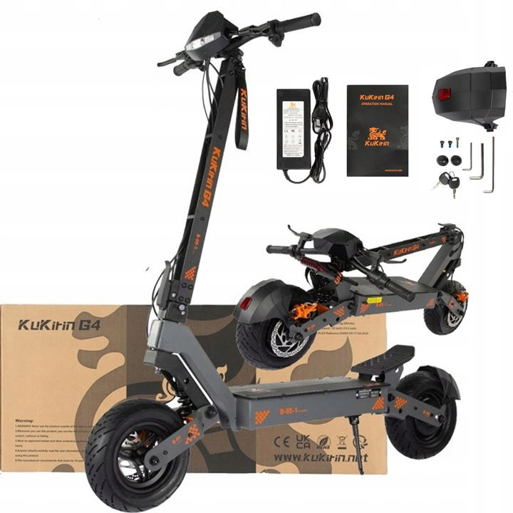 KuKirin G4 2025 11“2400 W 70 Km/h 60V20Ah 75KM składane pojazdy elektryczne
