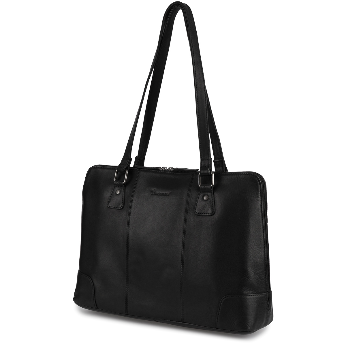 Dámská klasická kožená kabelka na notebook velká A4 13" Beltimore černá