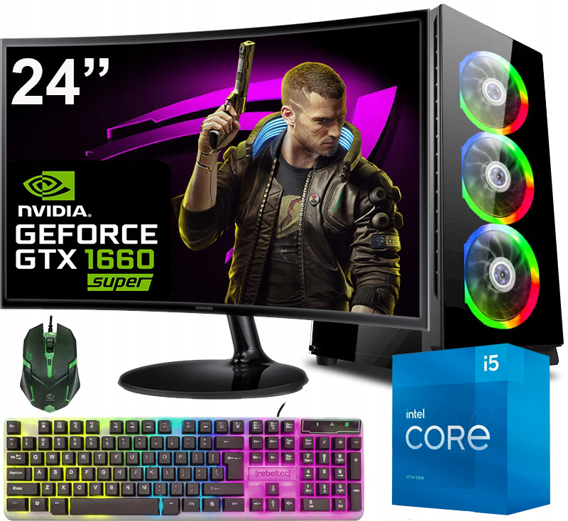 Zestaw Komputeruwy i5 16GB Ram Ssd 512GB GTX1660S
